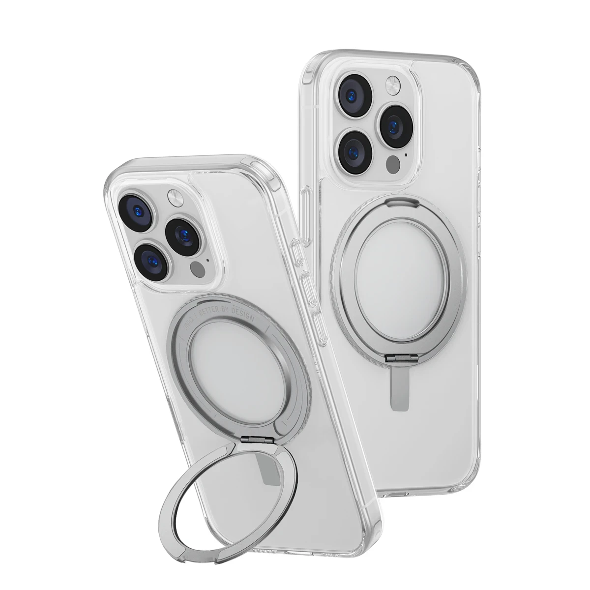 Uniq Apple iPhone 16 Pro Swivix Rotating Kickstand Kapak - Şeffaf